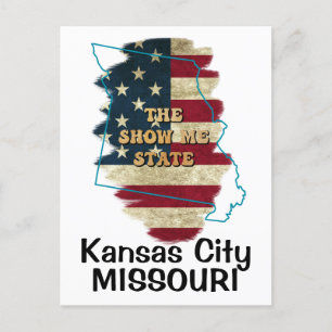 Custom Missouri Staat Holiday Postcard Feiertagspostkarte