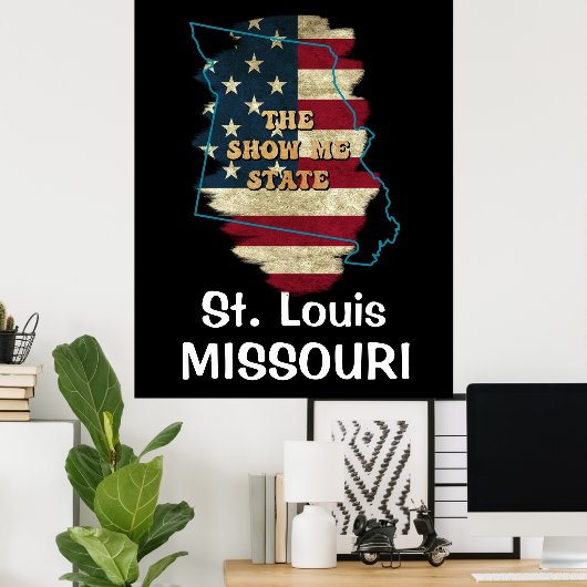 Custom Missouri Staat Poster (Heimbüro)
