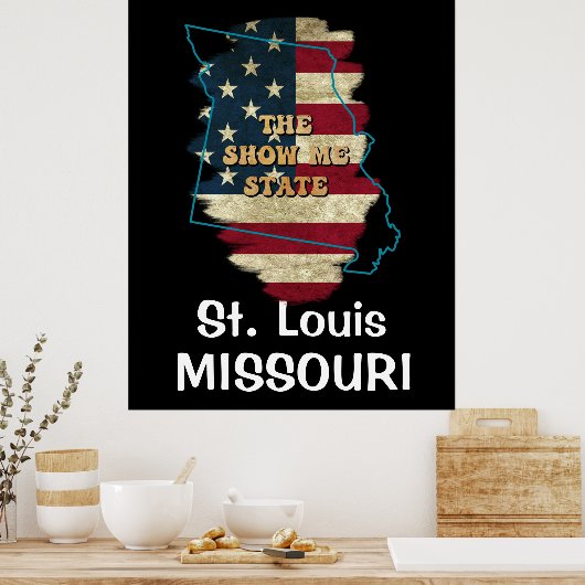 Custom Missouri Staat Poster (Küche)