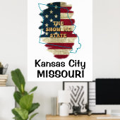Custom Missouri Staat Poster (Heimbüro)