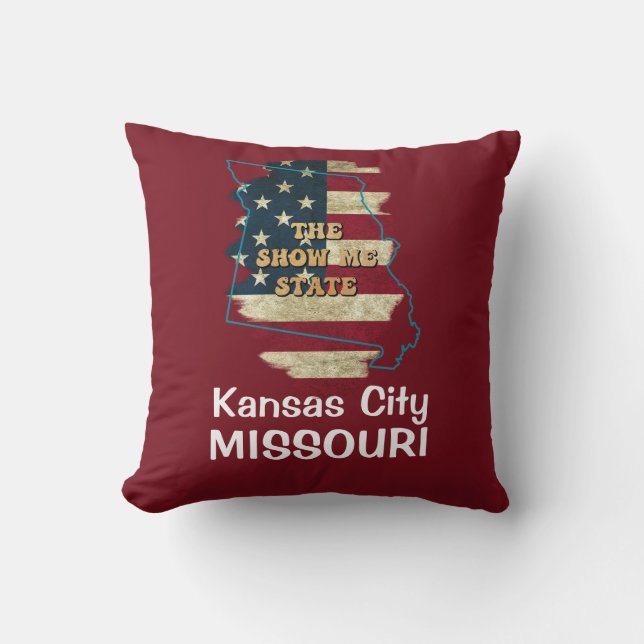 Custom Missouri Staat Throw Pillow Kissen (Vorderseite)