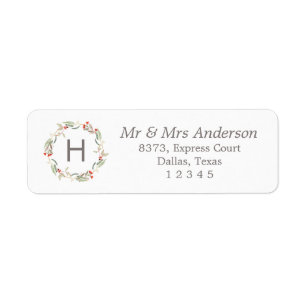 Custom Mit Monogramm australische Floral Wreath Re