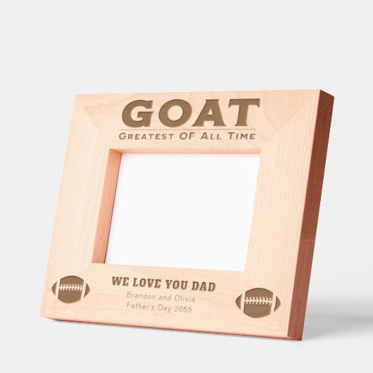 Custom Mit Monogramm Bester Football Vater Geätzte Rahmen (Links)