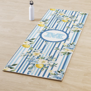 Custom Mit Monogramm Floral Lemon Yoga Matts Yogamatte