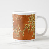 Custom Mit Monogramm Gold Sparkle Jumbo-Tasse (Rechts)