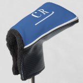 Custom Mit Monogramm Golfer Modern Royal Blue Golf Headcover (3/4 Vorderseite)