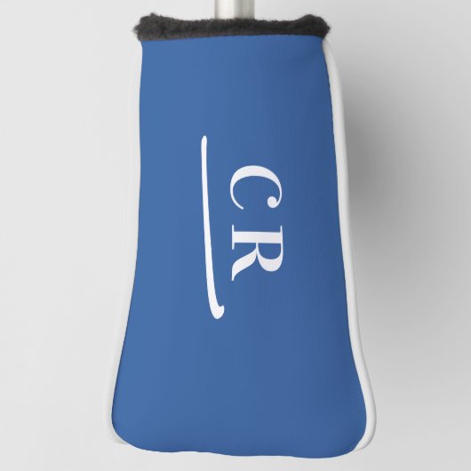 Custom Mit Monogramm Golfer Modern Royal Blue Golf Headcover (Rotieren 90)