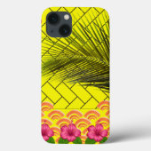 Custom Mit Monogramm iPhone 13 Case - Gelb (Rückseite)