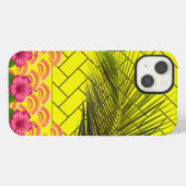Custom Mit Monogramm iPhone 13 Case - Gelb Hülle (Rückseite (Horizontal))