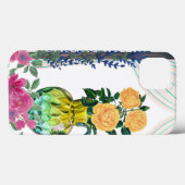 Custom Mit Monogramm iPhone 13 Fall, Floral Fall. Case-Mate iPhone Hülle (Rückseite (Horizontal))