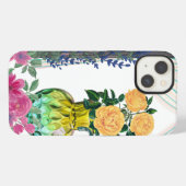 Custom Mit Monogramm iPhone 13 Fall, Floral Fall. Hülle (Rückseite (Horizontal))