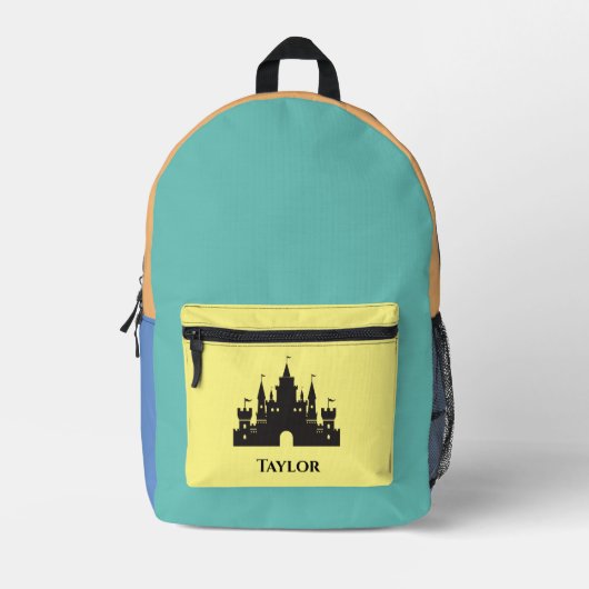 Custom Mit Monogramm Magic Castle Bedruckter Rucksack (Vorderseite)