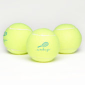 Custom Mit Monogramm Tennis Ball Bright Blue (Multi)