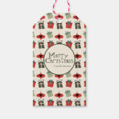 Custom Mitte des Jahrhunderts frohe Weihnachten Geschenkanhänger (Vorderseite)