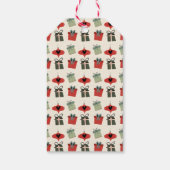 Custom Mitte des Jahrhunderts frohe Weihnachten Geschenkanhänger (Rückseite)