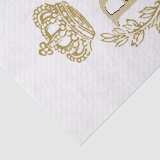 Custom Mittelalterliche Königliche Goldkrone und K Seidenpapier (Ausschnitt)