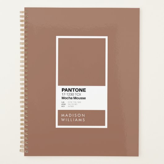 Custom Mocha Brown Notebook | Personalisiertes Jou Planer (Vorderseite)