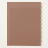 Custom Mocha Brown Notebook | Personalisiertes Jou Planer (Rückseite)