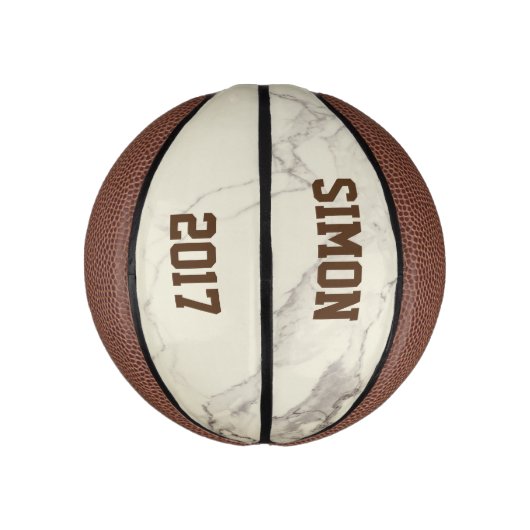 Custom Mocha Marble Mini Basketball (Vertikal)