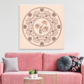 Custom Mocha Rokoko Revival Dot Mandala Leinwand (Insitu (Wohnzimmer))