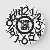 Custom Modern Abstract Geometric Wall Clock Runde Wanduhr (Vorderseite)
