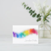 Custom Modern Abstrakt Art Rainbow Colors Trendy Visitenkarte (Stehend Vorderseite)