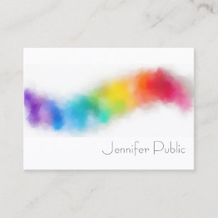 Custom Modern Abstrakt Art Rainbow Colors Trendy Visitenkarte