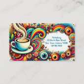 Custom Modern Angesagt Style Coffee Shop & Punch Visitenkarte (Vorderseite)