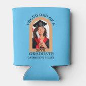 Custom Modern Arch Foto stolz Papa Abschluss Dosenkühler (Rückseite)