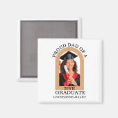 Custom Modern Arch Foto stolz Papa Abschluss Magnet (Vorderseite/Rückseite)