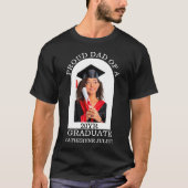 Custom Modern Arch Foto stolz Papa Abschluss T-Shirt (Vorderseite)