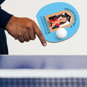 Custom Modern Arch Foto stolz Papa Abschluss Tischtennis Schläger