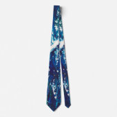 Custom Modern Art Blue Neck Tie Krawatte (Vorderseite)