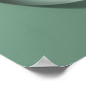 Custom Modern Art Blumen Waterdrop Grün Poster (Ecke)