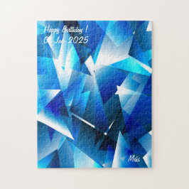 Custom Modern Artistic Colority Abstrakt Blue Puzzle