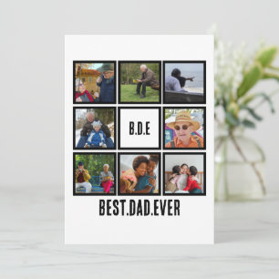Custom Modern BDE Bester Vater je 8 FotoCollage Feiertagskarte