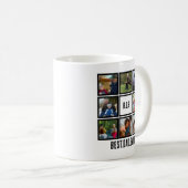 Custom Modern BDE Bester Vater je 8 FotoCollage Kaffeetasse (VorderseiteRechts)