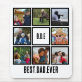 Custom Modern BDE Bester Vater je 8 FotoCollage Mousepad (Vorne)