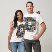 Custom Modern BDE Bester Vater je 8 FotoCollage T-Shirt (Unisex)
