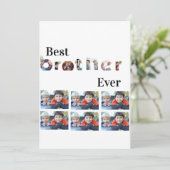 Custom Modern Best Brother aller 13 Jahre FotoColl Einladung (Stehend Vorderseite)