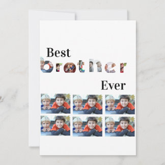 Custom Modern Best Brother aller 13 Jahre FotoColl Einladung
