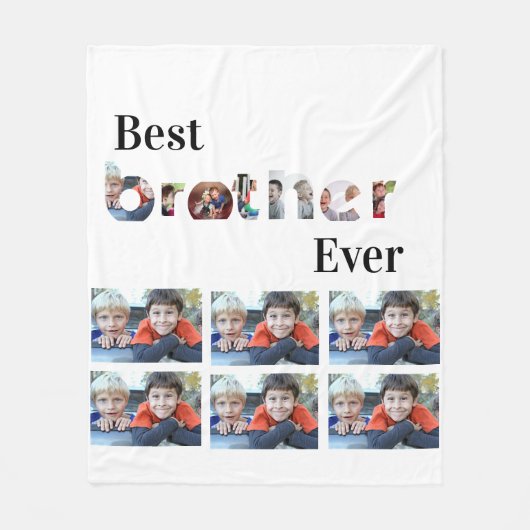 Custom Modern Best Brother aller 13 Jahre FotoColl Fleecedecke (Vorderseite)