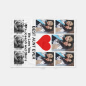 Custom Modern Best Tante je 8 Foto Collage Fleecedecke (Vorderseite (Horizontal))