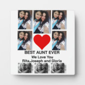 Custom Modern Best Tante je 8 Foto Collage Fotoplatte (Vorderseite)