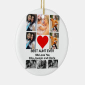 Custom Modern Best Tante je 8 Foto Collage Keramik Ornament (Rechts)