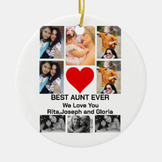 Custom Modern Best Tante je 8 Foto Collage Keramik Ornament