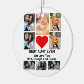 Custom Modern Best Tante je 8 Foto Collage Keramik Ornament (Links)