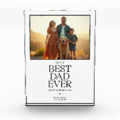 Custom Modern Best Vater Jeden Vatertag Fotoblock (Vorderseite)