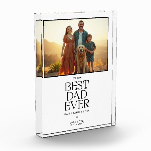 Custom Modern Best Vater Jeden Vatertag Fotoblock (Links)