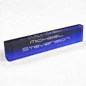 Custom Modern Black Blue Business Namensplakette
